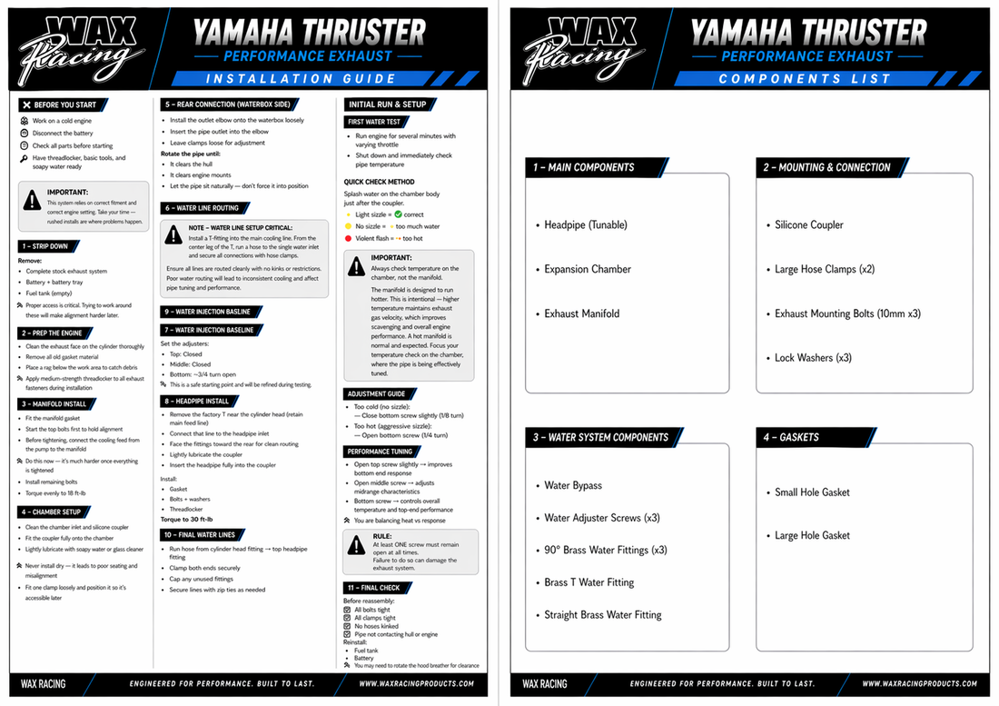 Wax Racing Thruster Instructions