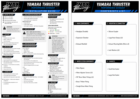 Wax Racing Thruster Instructions